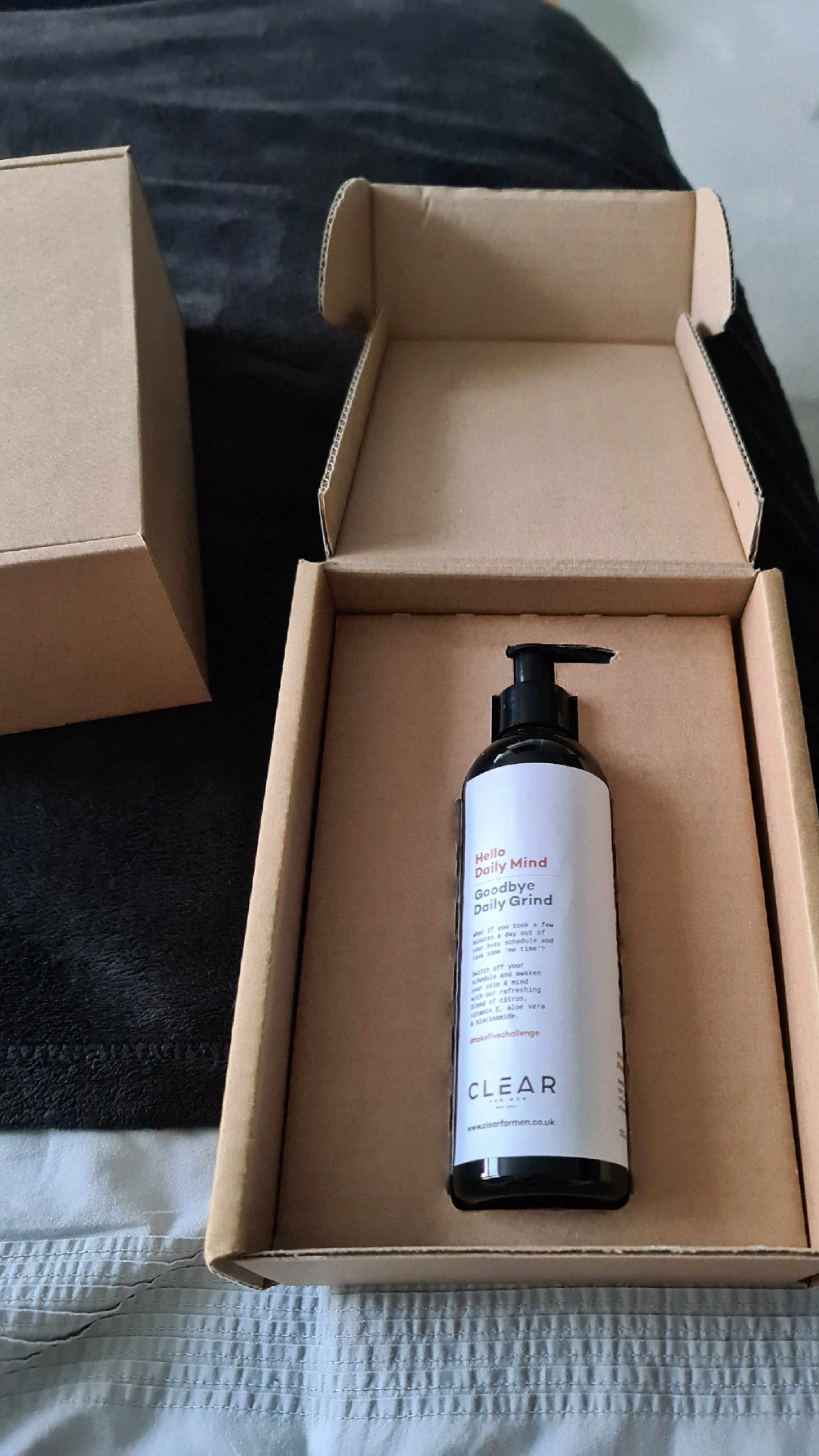 The first prototype of Clear For Men's Take Five® Facial Cleanser