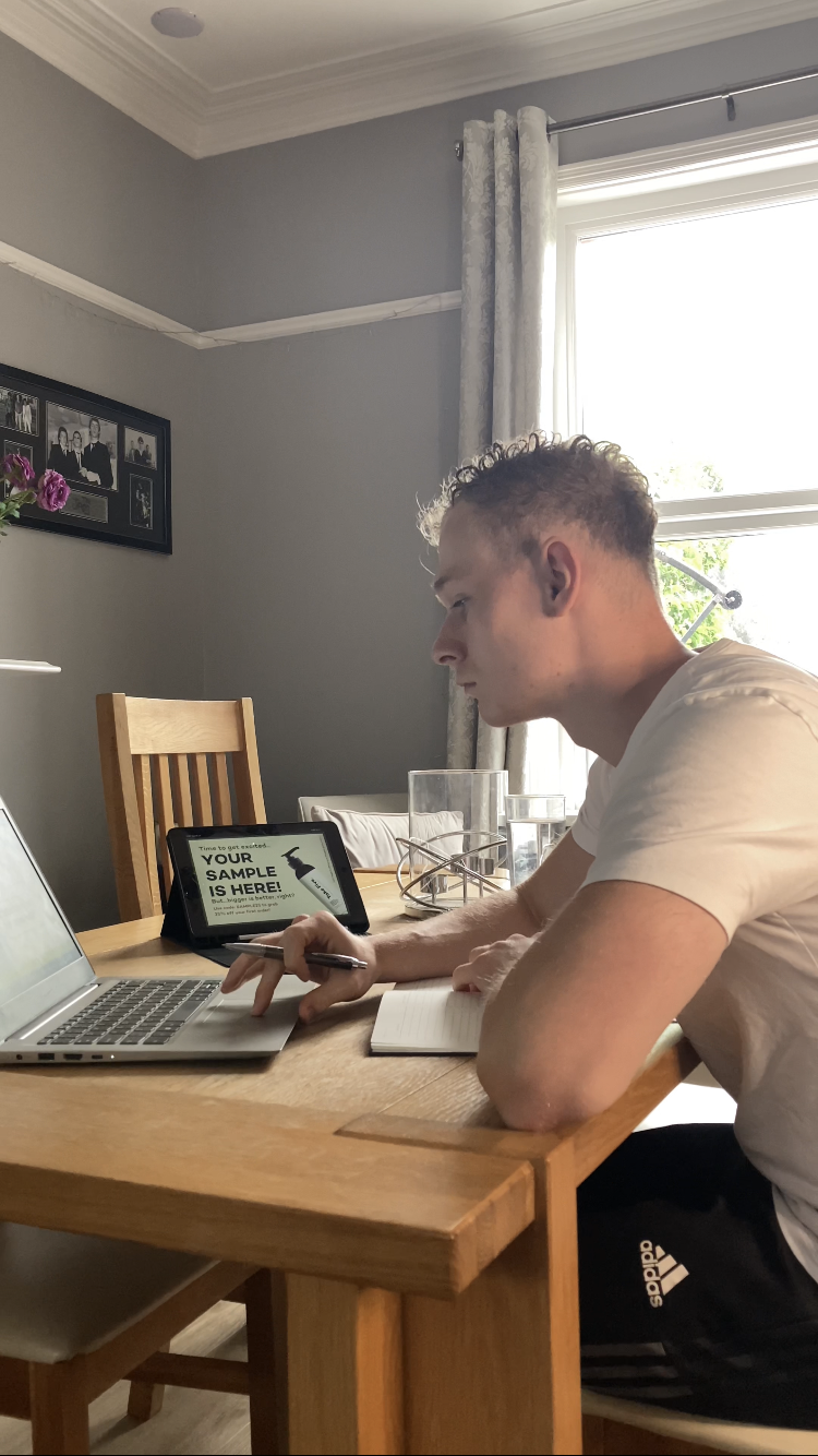 The founder of Clear For Men, Louis Watkins, working behind the scenes to bring Clear For Men to life.