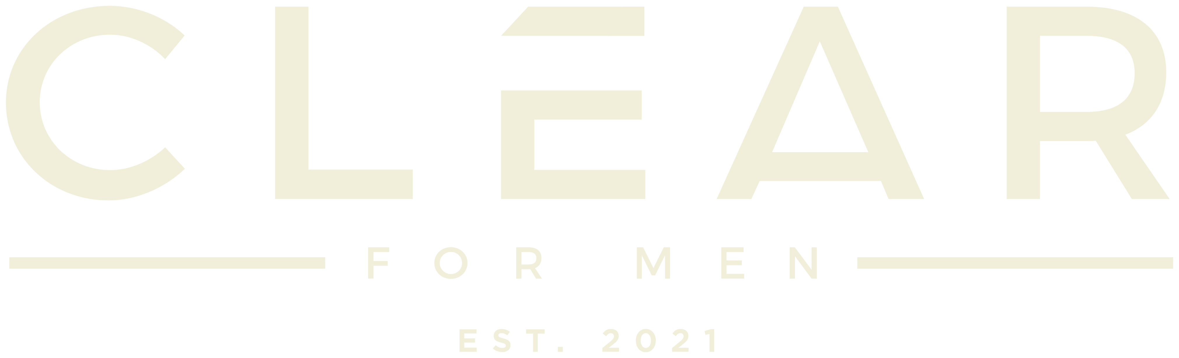 Image of the Clear For Men logo in cream